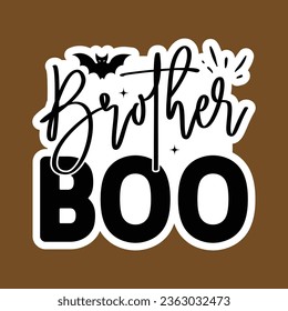 Little Boo, Halloween Sticker SVG Design
