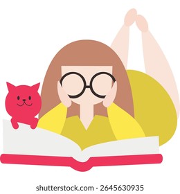 Pequeno amante de livros lendo ícone de vetor isolado