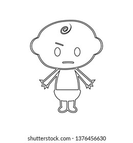 Little boy angry icon. Element of Baby for mobile concept and web apps icon. Outline, thin line icon for website design and development, app development