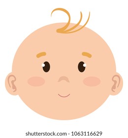 little boy baby head character