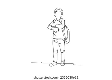 little boy back to school