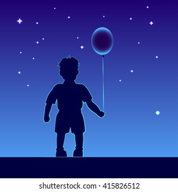 little boy with balloon