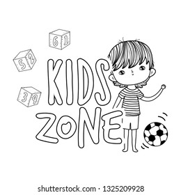 little boy with blocks numbers