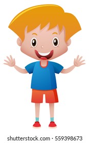 Little Boy Blue Shirt Illustration Stock Vector (Royalty Free ...