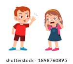 little boy bully little girl until she cry