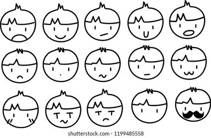 a little boy cartoon set