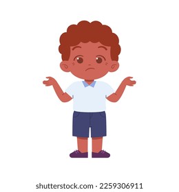 Caracter de niño pequeño. Niños De La Escuela Primaria Con Ilustración Uniforme