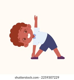 Little Boy character. Elementary School Kids Wearing Uniform Illustration