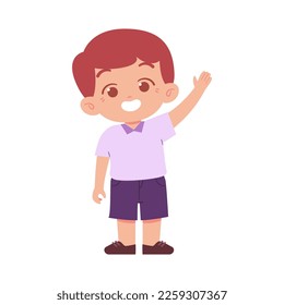 Caracter de niño pequeño. Niños De La Escuela Primaria Con Ilustración Uniforme