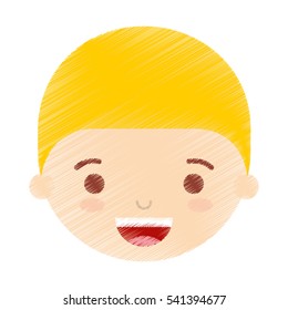 little boy character icon vector illustration design