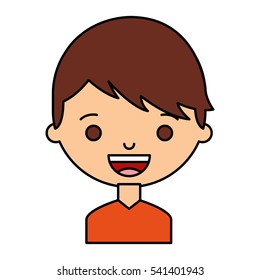 little boy character icon vector illustration design