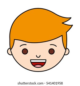 little boy character icon vector illustration design