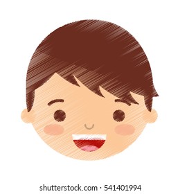 little boy character icon vector illustration design
