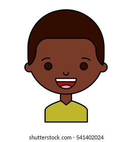 little boy character icon vector illustration design