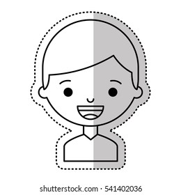 little boy character icon vector illustration design