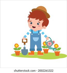 Ilustración de diseño del vector de actividad de reproducción de caracteres de pequeño niño