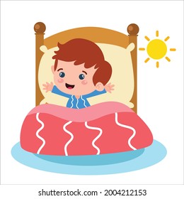 Little boy character playing activity vector template design illustration