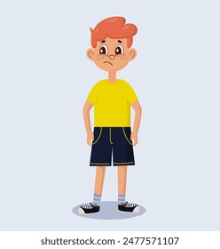 Diseño de Ilustración vectorial de personajes de niño pequeño. Día Internacional del Niño. Niño europeo.