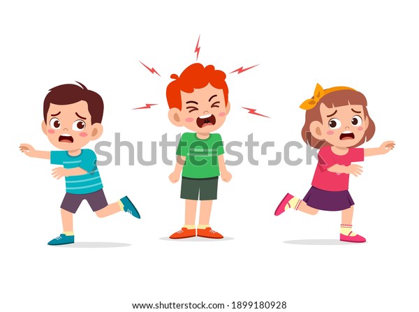 Little Boy Cry Scream Loud Make Stock Vector (Royalty Free) 1899180928 ...