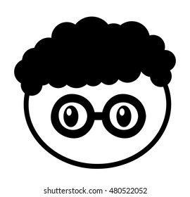 little boy cute character vector illustration design