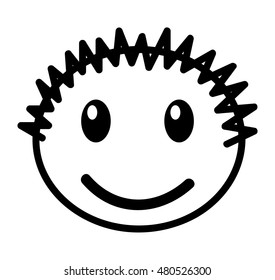 little boy cute character vector illustration design