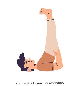 Little Boy Doing Yoga Übung in Asana Vektorgrafik
