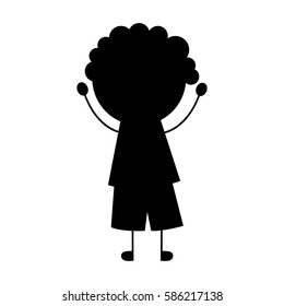 little boy drawing isolated icon