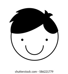 little boy drawing isolated icon