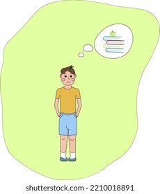 niño pequeño sueña con aprender a leer
