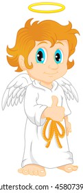 Little boy Dressed as an Angel