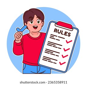 Un niño pequeño explica las reglas