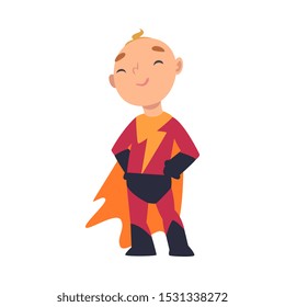 Little boy expresses pride certoon vector illustration