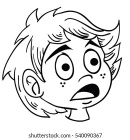 caricatura de la cara de un niño pequeño