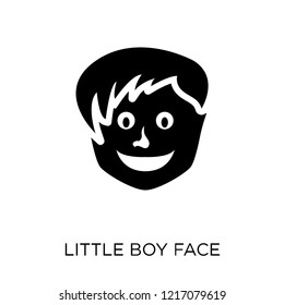 Little boy face icon. Little boy face symbol design from People collection. Simple element vector illustration on white background.