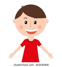 little boy face icon vector illustration design