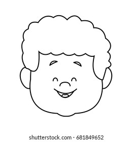 little boy face smile expression cartoon kid