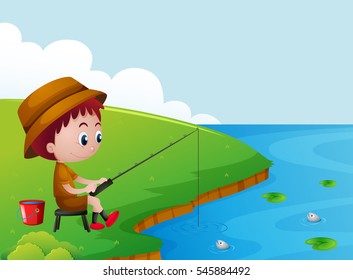 4,428 Boy fishing cartoon Images, Stock Photos & Vectors | Shutterstock