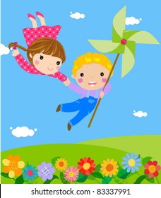 Little boy and girl