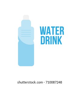 Little boy and girl drinks water vector illustration.