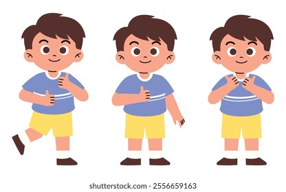 Little Boy Giving Thumbs Up Ok Gesture	
