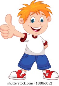 Little boy giving you thumbs up