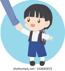 Little Boy Going to School