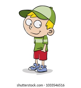 Little boy with green hat