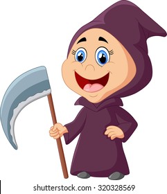 little boy with halloween costum