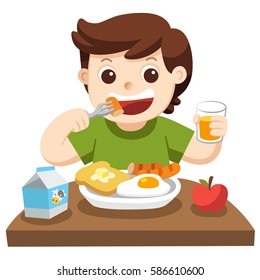 Cartoon Eat Breakfast High Res Stock Images Shutterstock