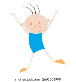 Little boy with happy face illustration