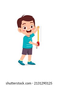 little boy holding measure tape and check length