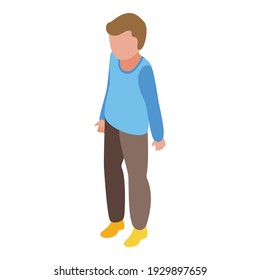 Little boy icon. Isometric of little boy vector icon for web design isolated on white background