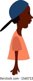 Little boy, illustration, vector on white background.