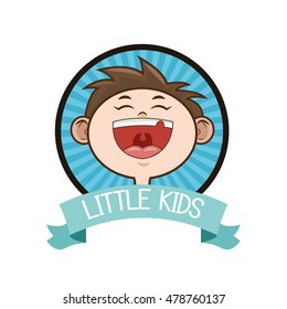 little boy inside seal stamp design